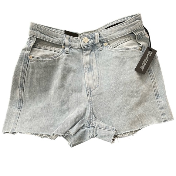 Blank NYC Women’s Denim Short Size 25 in UEX Lt. Blue Hip Area Cut-outs NWT - Picture 2 of 7